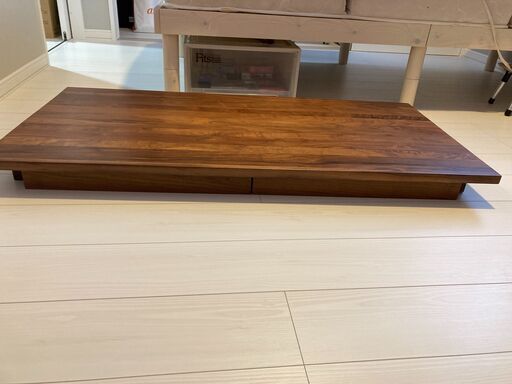 無印良品 ウォールナット無垢材ローテーブル（1200×600×350）