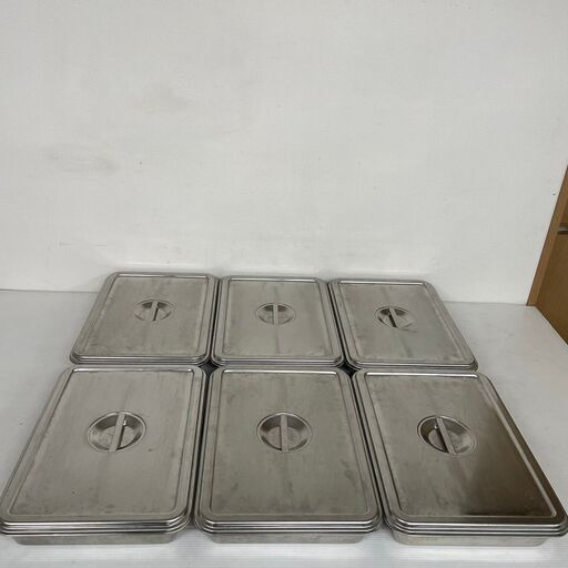 クローバー MURANO ステンレス製角バット 蓋付 18-8 8枚取用 調理用