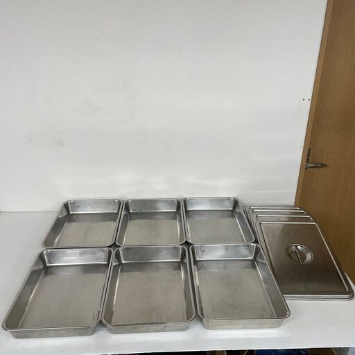 クローバー MURANO ステンレス製角バット 蓋付 18-8 8枚取用 調理用