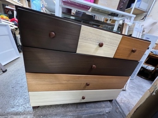 万代店　中村敬木工　マルーンⅡ　ローチェスト　　おしゃれなチェスト　家具 収納家具 キャビネット