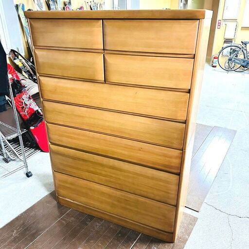 大川家具 チェスト 7段 引き出し タンス 箪笥 家具 木製