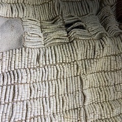 アンティーク　骨董　希少価値有り、東南アジアの部族の貝殻ビーズで作られたタペストリー（正確には使い方はわかりません）