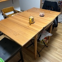 家具 ダイニングセットイス二脚IKEA 調節可能テーブル
