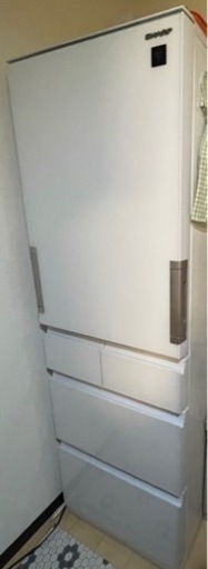 シャープ SHARP 冷蔵庫 SJ-G417J-W 412L プラズマクラスター どっちもドア(両開き・ガラスタイプ) 幅60.0cm スリムタイプ 5ドア white
