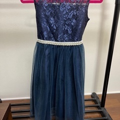 ドレス140cm紺色