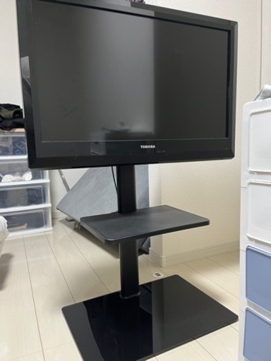 【美品】テレビと壁寄せテレビスタンドセット