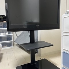 【美品】テレビと壁寄せテレビスタンドセット