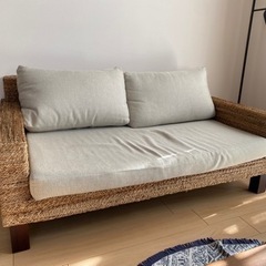 お値下げ中！】kaja バナナリーフ オミソファ - 2人掛けソファ 