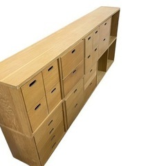 無印良品 スタッキングシェルフセット・5段×2列・オーク材幅205