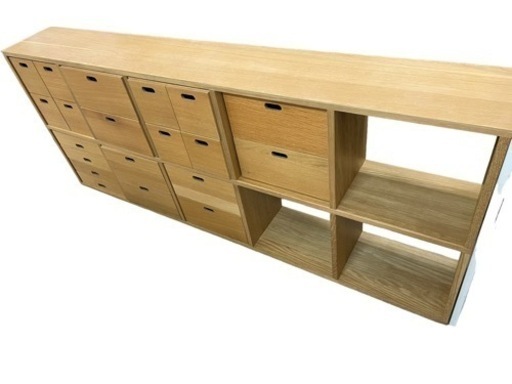 無印良品 スタッキングシェルフ オーク材 3段4列 この字棚・収納