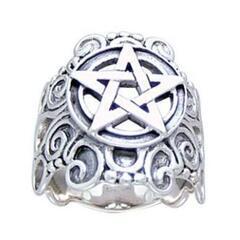 PeterStone: Scrollwork Pentacle Ring