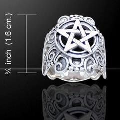 PeterStone: Scrollwork Pentacle Ring
