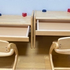 大和屋 Buono デスク&チェア×2台 