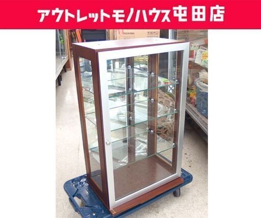 コレクションケース 幅45×高さ75cm 3段 飾り棚 ガラスキャビネット ショーケース コレクションボード☆ 札幌市 北区 屯田