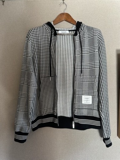 定価15万】トムブラウン 千鳥格子 ストライプ ジップアップフーディー