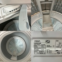 I721 🌈 2021年製の美品♪ AQUA 洗濯機 （5.0㎏） ⭐ 動作確認済 ⭐ クリーニング済