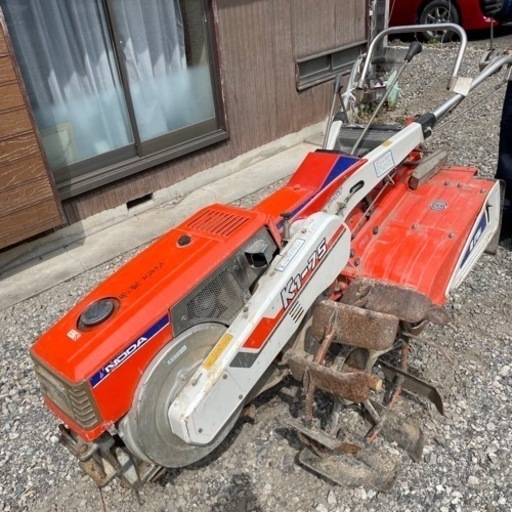 エンジンOK自走可★岐阜県加茂郡【クボタ/KUBOTA】耕耘機 K1-75 耕うん機 耕幅650mm セル 6.5馬力 クランク ディーゼル 耕うん