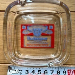 ヴィンテージ　30年物　バドワイザー ガラス灰皿   未使用品