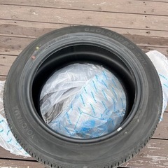 225/55R18 タイヤのみ4本 デリカD:5新車外し ヨコハマジオランダー