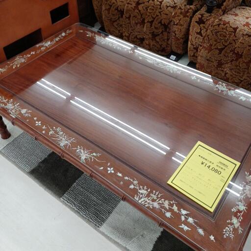 ★ジモティ割あり★  螺鈿細工座卓 クリーニング済 現状販売【joh1159】