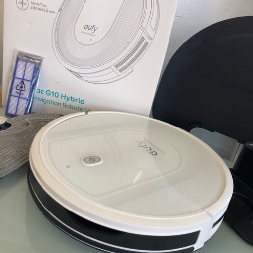 ロボット掃除機 eufy 掃除機 RoboVac G10 Hybrid T215052 白 箱付き 付属品は写真 中古品 お買い得 お掃除ロボット 家電