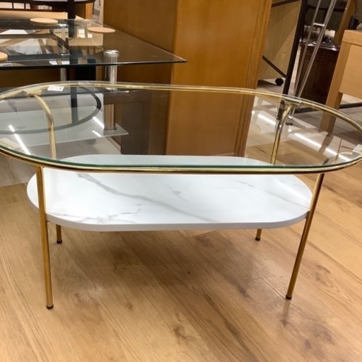 【Francfranc】コーヒーテーブル L ゴールド×マーブル （W950） レガート コーヒーテーブル L ゴールド×マーブル （W950