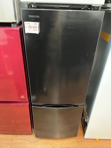 リサイクルショップどりーむ天保山店　No12113　冷蔵庫　TOSHIBA　2021年製　153L　オシャレブラック　配達設置可能