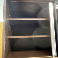 【配送込み】松田家具　ジェイレンジ　レンジボード　ブラウン系　2分割可能　食器棚　975×485×1985