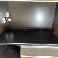 【配送込み】松田家具　ジェイレンジ　レンジボード　ブラウン系　2分割可能　食器棚　975×485×1985