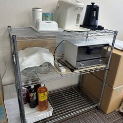 【値下げ中】２段スチールラック★500円★