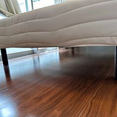 無印良品 ダブルベッド ポケットコイルマットレス付き＋20cm木製脚