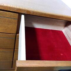 大塚化学 家具 チェスト タンス 美品 天然木 ナラ 73×124×40cm