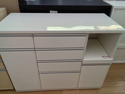 ★ジモティ割あり★  レンジ台 ホワイト H94×D50×W120 クリーニング済み TK1861\t\t\t\t\t\t\t