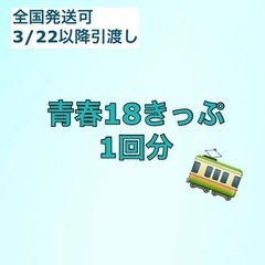 【ネット決済・配送可】2024 春 青春18きっぷ 切符 1回分...