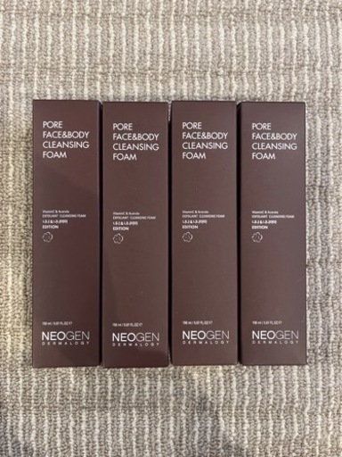 【4本】NEOGEN ネオジェン　ポアフェイス\u0026ボディクレンジングフォーム