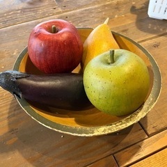 フルーツと野菜の置物　木製