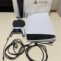 PS5 本体　ディスクドライブ搭載＋冷却ファン3段LED充電スタンド