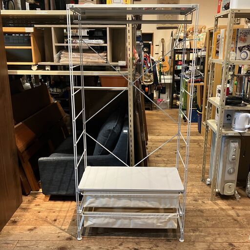 無印良品 スチールユニットシェルフ・ワードローブ（幅84） miki 無印