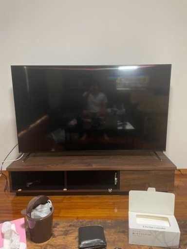 値下げしました65インチ4k 傷なし　テレビスタンド有