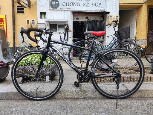 ロードバイク　７００Ｃ　2x７変速　黒　配達可能