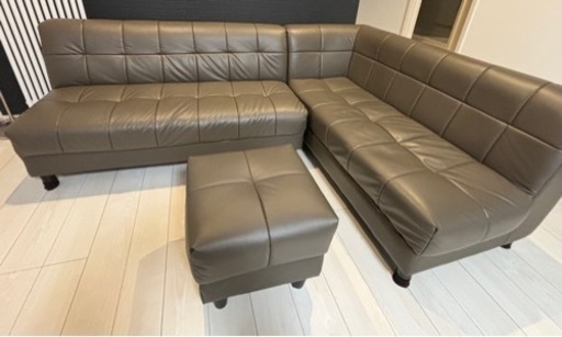 【中古品】 **値下げ** ニトリ カウチソファ 『オットマン付き』