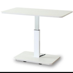 昇降テーブル　ホワイト　ダイニング　ローテーブル