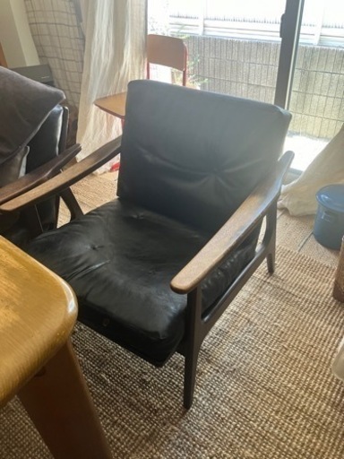1人用レザーソファ