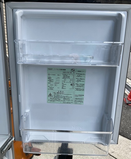 RKGRE-309】特価！アクア/AQUA/126L 2ドア冷凍冷蔵庫/AQR-J13J(S)/中古
