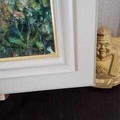 油絵額縁付ガラス