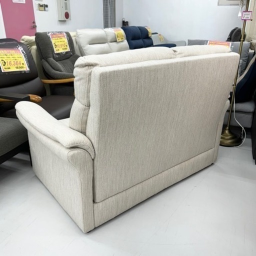 日本製】お家でだらだらソファ ベージュ(2人掛けコンパクトソファ 