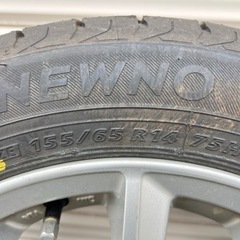 走行2000km 軽自動車用タイヤホイール4本セット　155/65r14