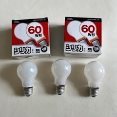 シリカ電球　60W形　3個　口金E26 LW100V57W55