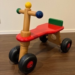 ミキハウス 木製四輪車