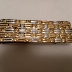 Tiffany&Co 925 kt 　ティファニー　シルバーと 18Kゴールド（925/750）のマネークリップ 　（テクスチャー ウィーブホルダー ）